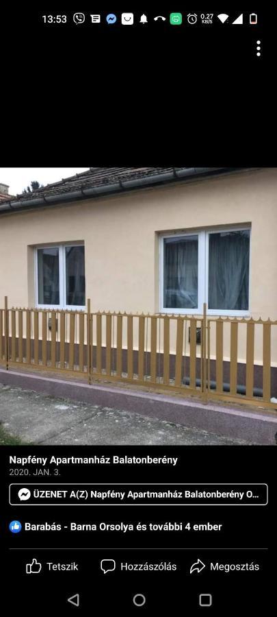 Napfeny Apartmanhaz Balatonberény المظهر الخارجي الصورة